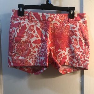 Floral Print Linen Shorts